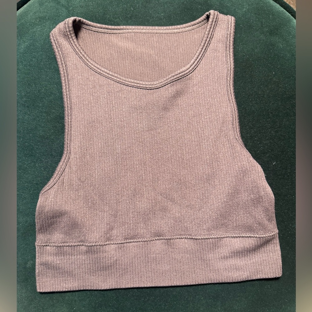 SKIMS Ribbed Crop Top - Brown